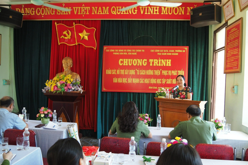 Khảo sát, hỗ trợ xây dựng "Tủ sách hướng thiện" tại trại giam Ninh Khánh.